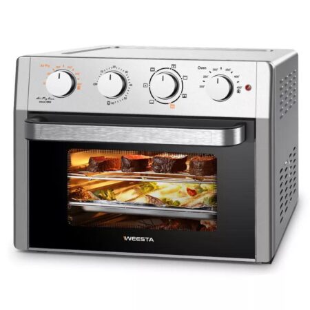 WEESTA Air Fryer Toaster Oven 24 Quart - 7-In-1 Convection Oven - Gun grey
